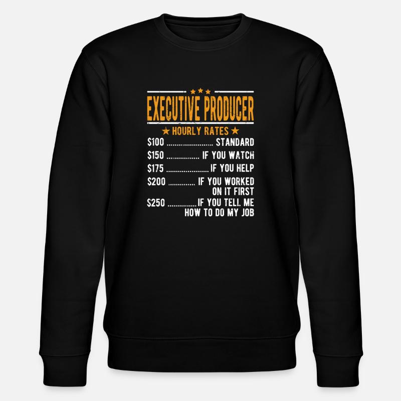 Executive producer Hourly wage - Stanley/Stella CHANGER Unisex Organic Sweatshirt - black