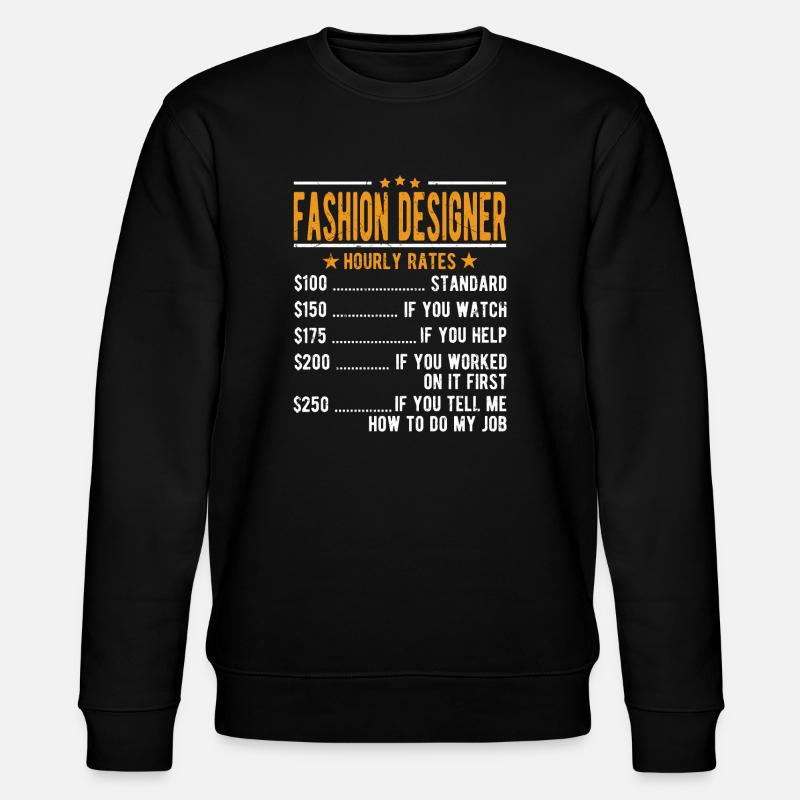 Modedesigner Stundenlohn - Stanley/Stella Unisex Bio-Sweatshirt CHANGER  - Schwarz