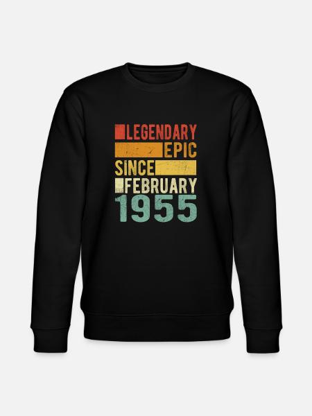 Anniversaire février 1955 Épopée légendaire - Sweat bio CHANGER Stanley/Stella Unisexe - noir