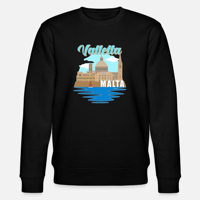 Valletta Malte Souvenir - Sweat bio CHANGER Stanley/Stella Unisexe - noir