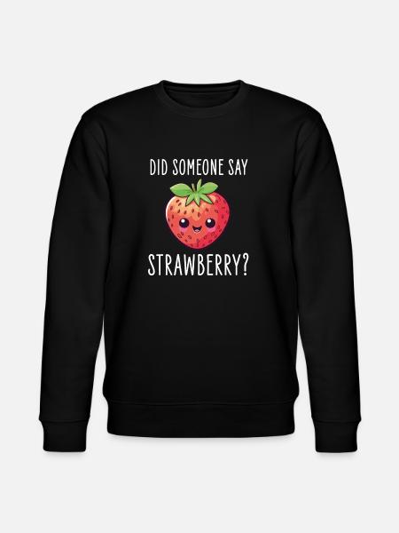 Strawberry Kawaii - Stanley/Stella CHANGER Unisex Organic Sweatshirt - black