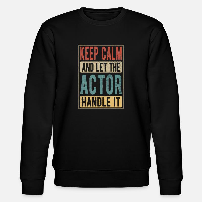 Schauspieler Retro Geschenk - Stanley/Stella Unisex Bio-Sweatshirt CHANGER  - Schwarz