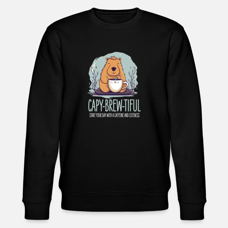 Café Capybara Design - Sweat bio CHANGER Stanley/Stella Unisexe - noir