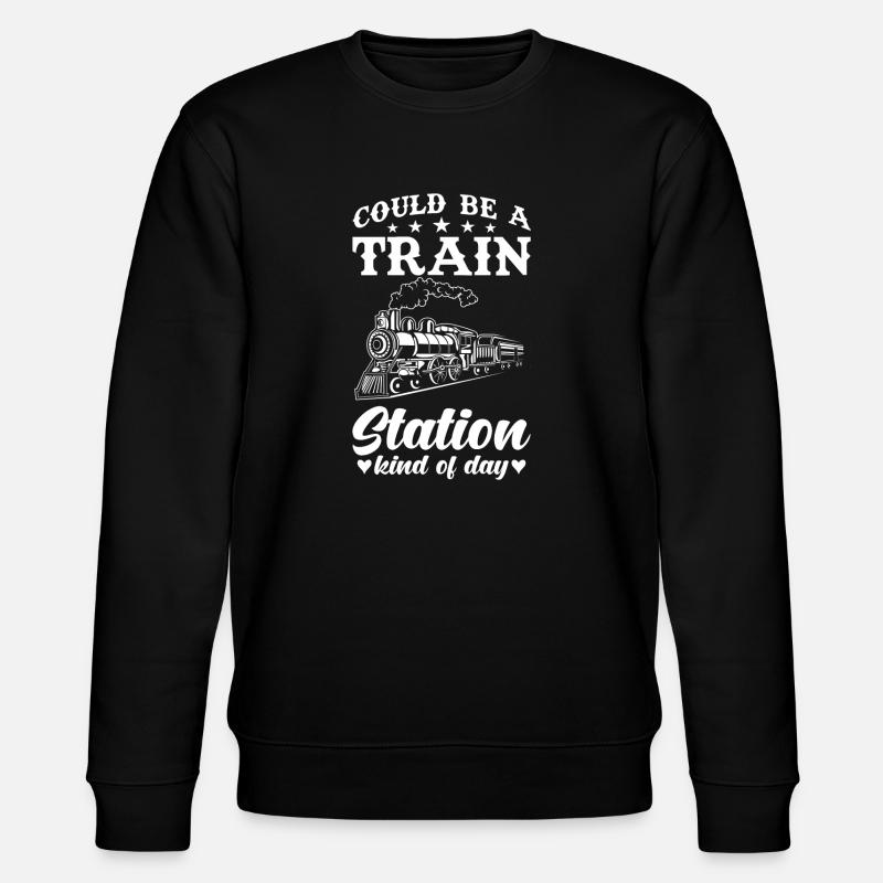 Train journey - Stanley/Stella CHANGER Unisex Organic Sweatshirt - black
