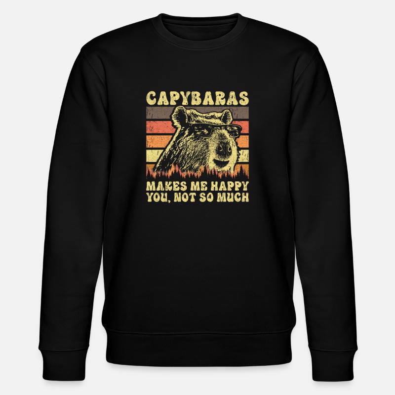 Capybara Rétro Dicton - Sweat bio CHANGER Stanley/Stella Unisexe - noir