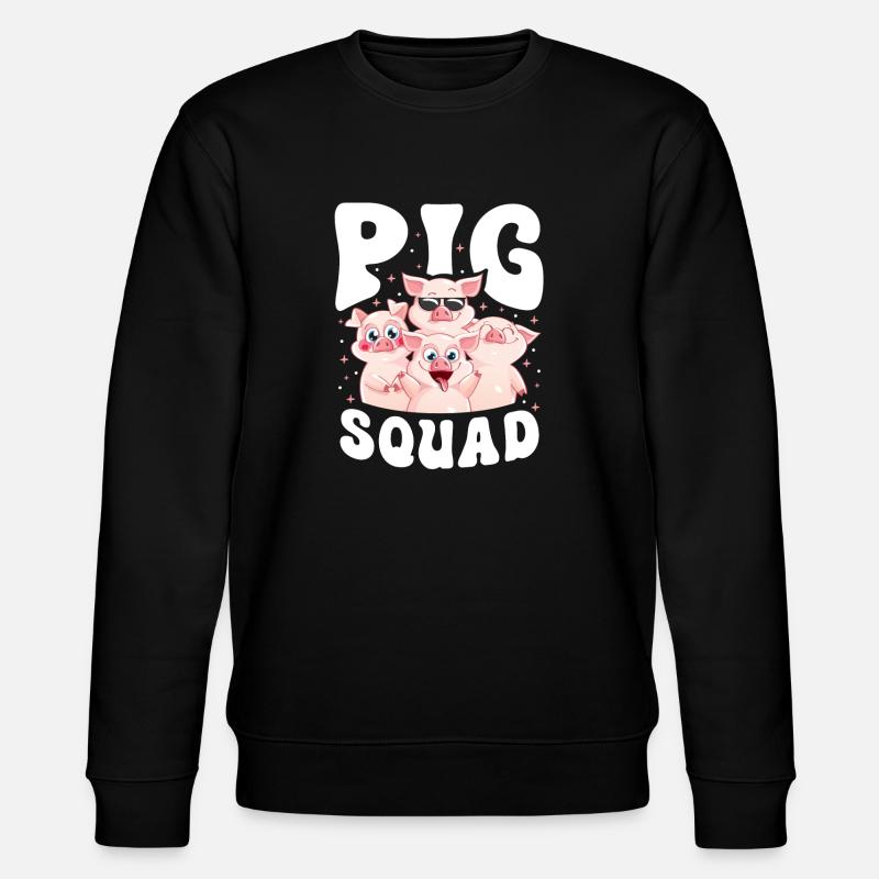 Pig Squad - Stanley/Stella CHANGER Unisex Organic Sweatshirt - black