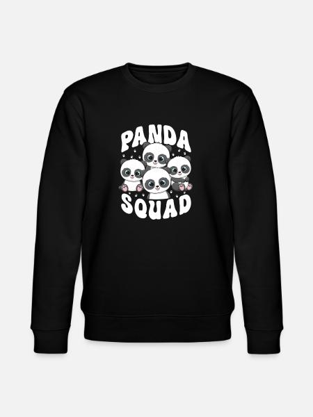 Panda Squad - Stanley/Stella CHANGER Unisex Organic Sweatshirt - black