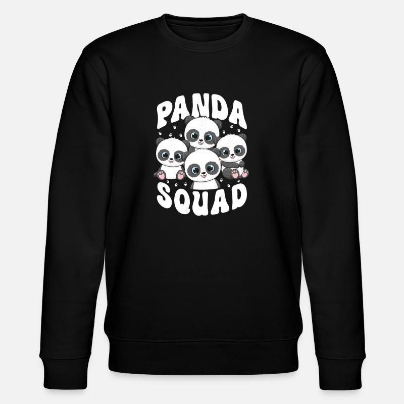 Panda Squad - Stanley/Stella CHANGER Unisex Organic Sweatshirt - black