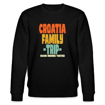 Croatie Vacances en famille - Sweat bio CHANGER Stanley/Stella Unisexe - noir - Devant - Nik (191cm) & Marisol (170cm)