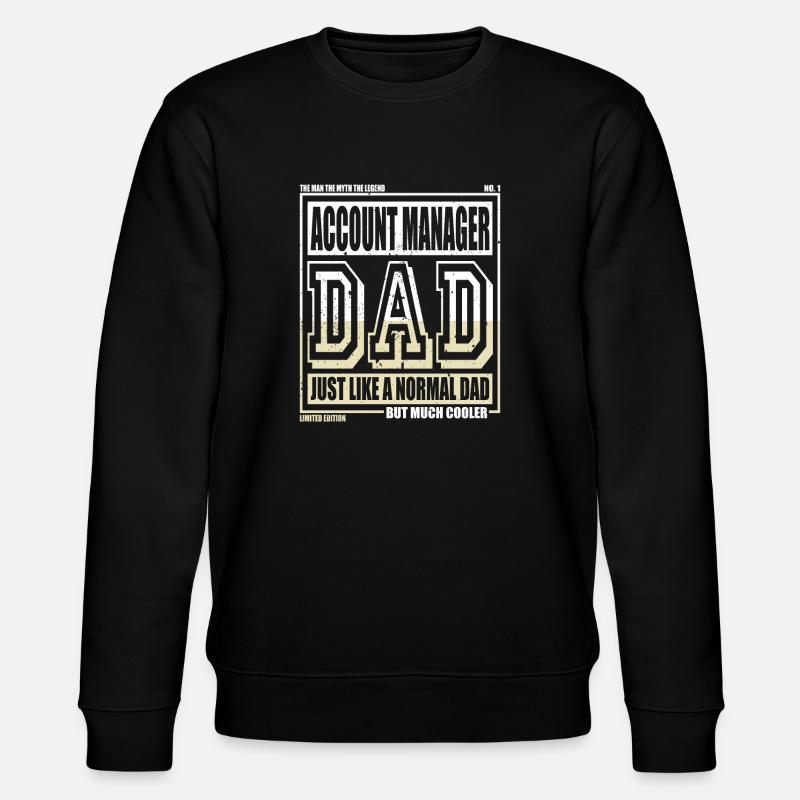 Accountant Dad Gift - Stanley/Stella CHANGER Unisex Organic Sweatshirt - black