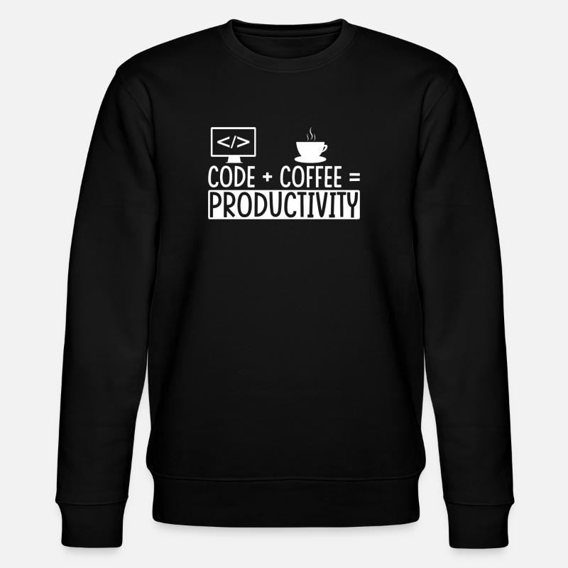 Coder Coffee Gift - Stanley/Stella CHANGER Unisex Organic Sweatshirt - black