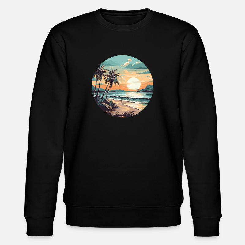 Insel Strand Urlaub Sonne - Stanley/Stella Unisex Bio-Sweatshirt CHANGER  - Schwarz