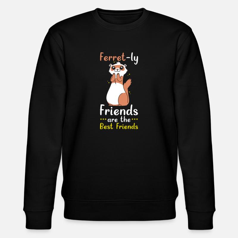 Frettchen Geschenk für Frettchen Besitzer - Stanley/Stella Unisex Bio-Sweatshirt CHANGER  - Schwarz