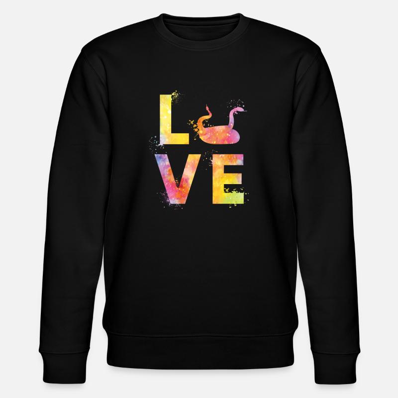 Schlangen liebe - Stanley/Stella Unisex Bio-Sweatshirt CHANGER - Schwarz