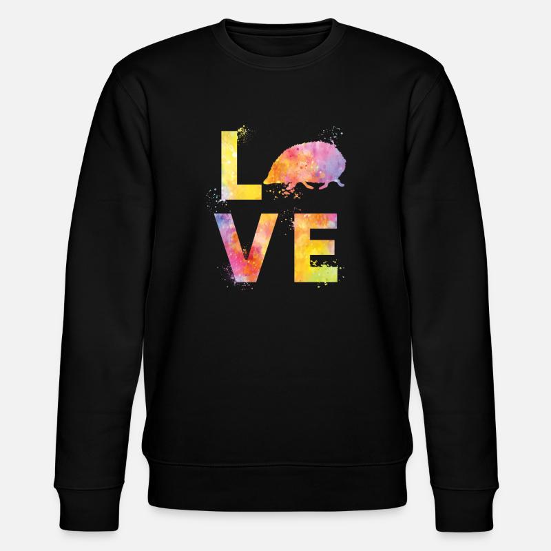 Igel liebe - Stanley/Stella Unisex Bio-Sweatshirt CHANGER  - Schwarz