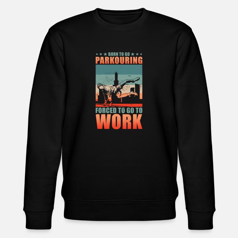 Parkour Geschenk Junge - Stanley/Stella Unisex Bio-Sweatshirt CHANGER  - Schwarz