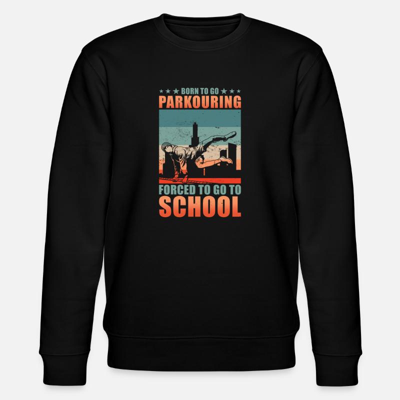 Parkour Geschenk Junge - Stanley/Stella Unisex Bio-Sweatshirt CHANGER  - Schwarz