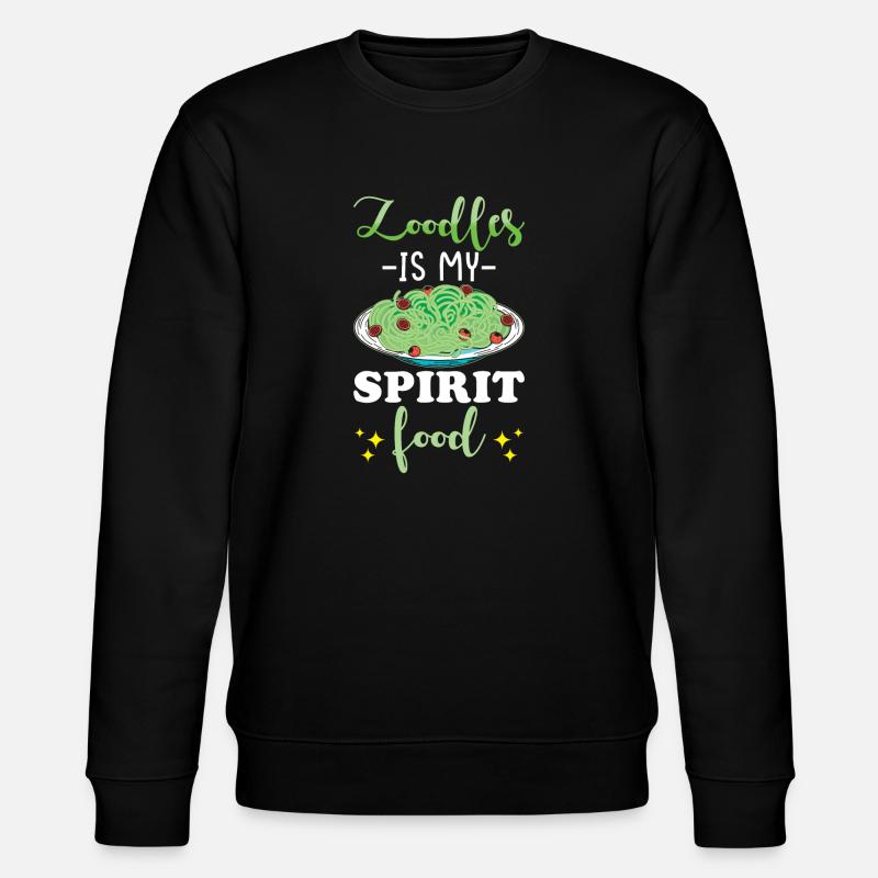 Zoodles Zucchini Pasta Spruch - Stanley/Stella Unisex Bio-Sweatshirt CHANGER  - Schwarz