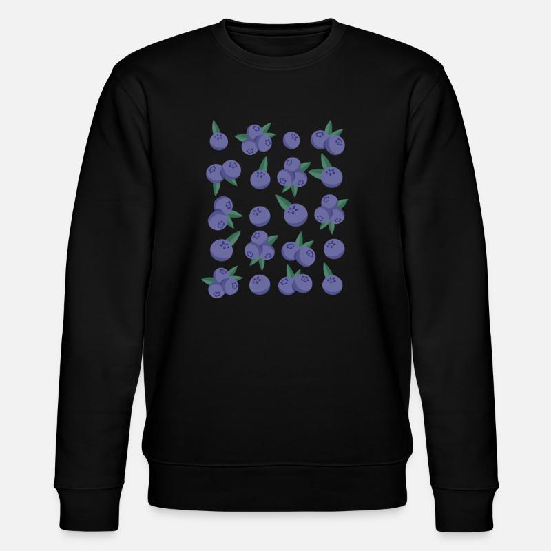 Myrtilles Baies Fruit Motif - Sweat bio CHANGER Stanley/Stella Unisexe - noir
