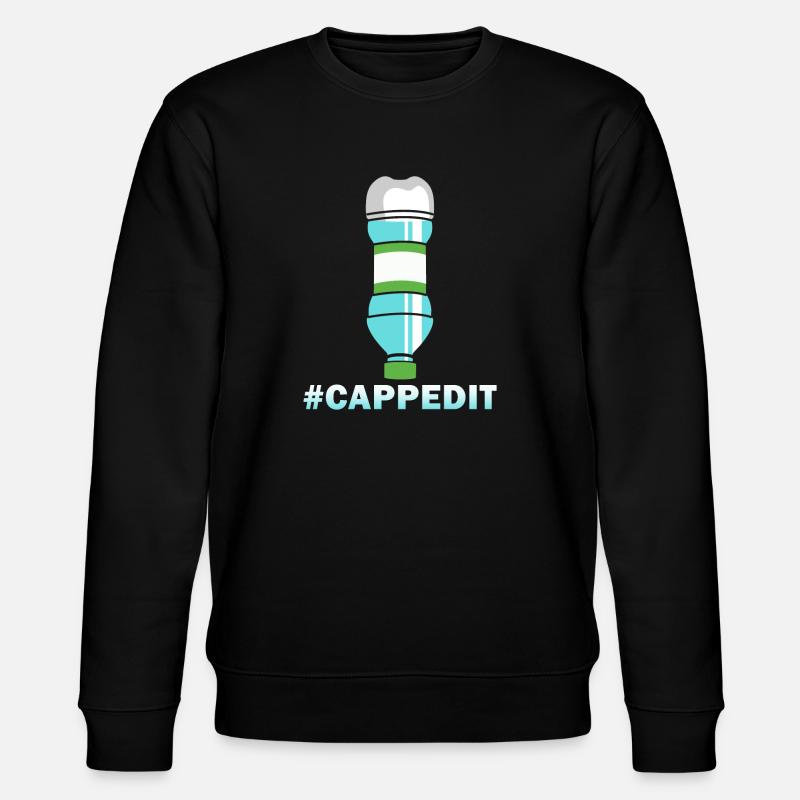 Bottle Flip #Cappedit - Stanley/Stella CHANGER Unisex Organic Sweatshirt - black