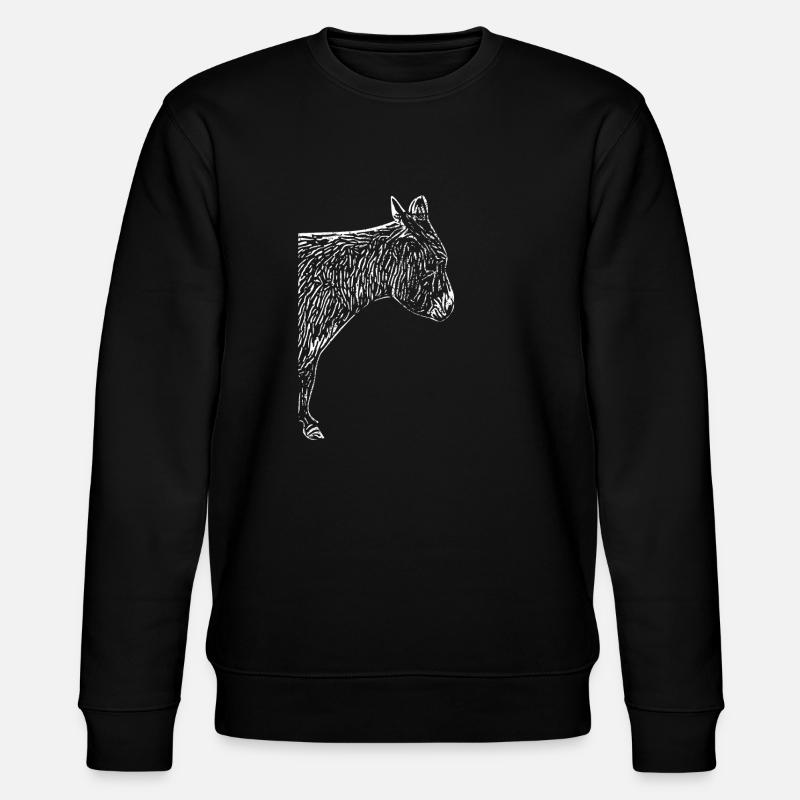 Cool donkey with Wuschelfell - Stanley/Stella CHANGER Unisex Organic Sweatshirt - black