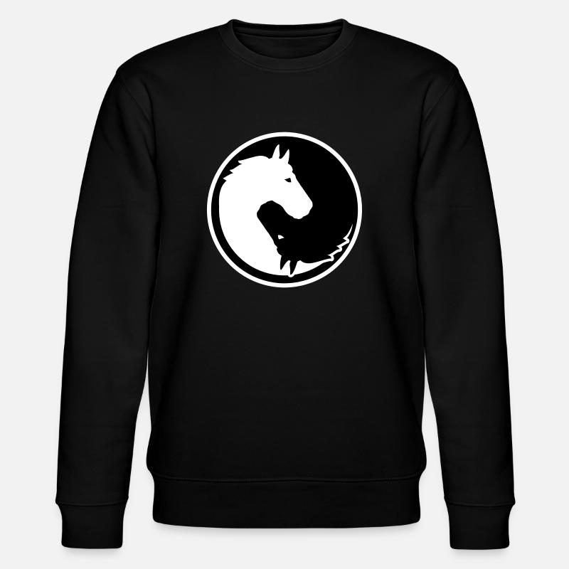 Pferd - Stanley/Stella Unisex Bio-Sweatshirt CHANGER  - Schwarz