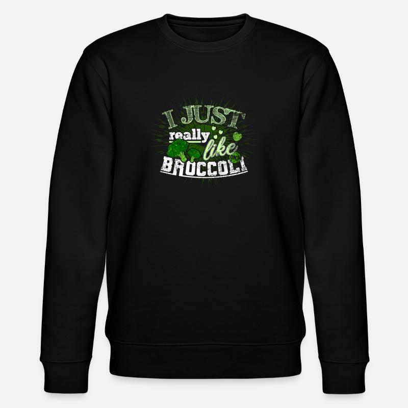 Broccoli vegetables - Stanley/Stella CHANGER Unisex Organic Sweatshirt - black