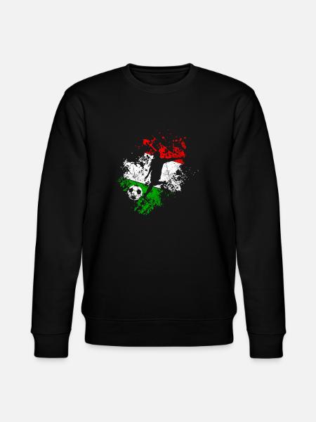 Italian flag football - Stanley/Stella CHANGER Unisex Organic Sweatshirt - black