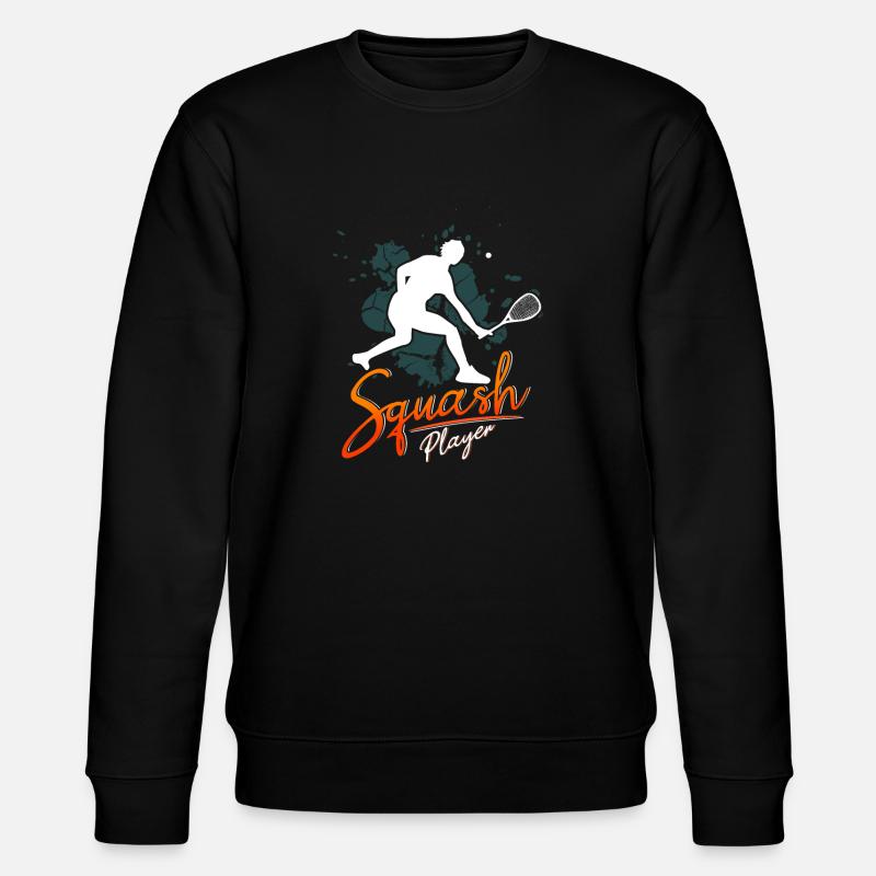 Funny squash squash player - Stanley/Stella CHANGER Unisex Organic Sweatshirt - black