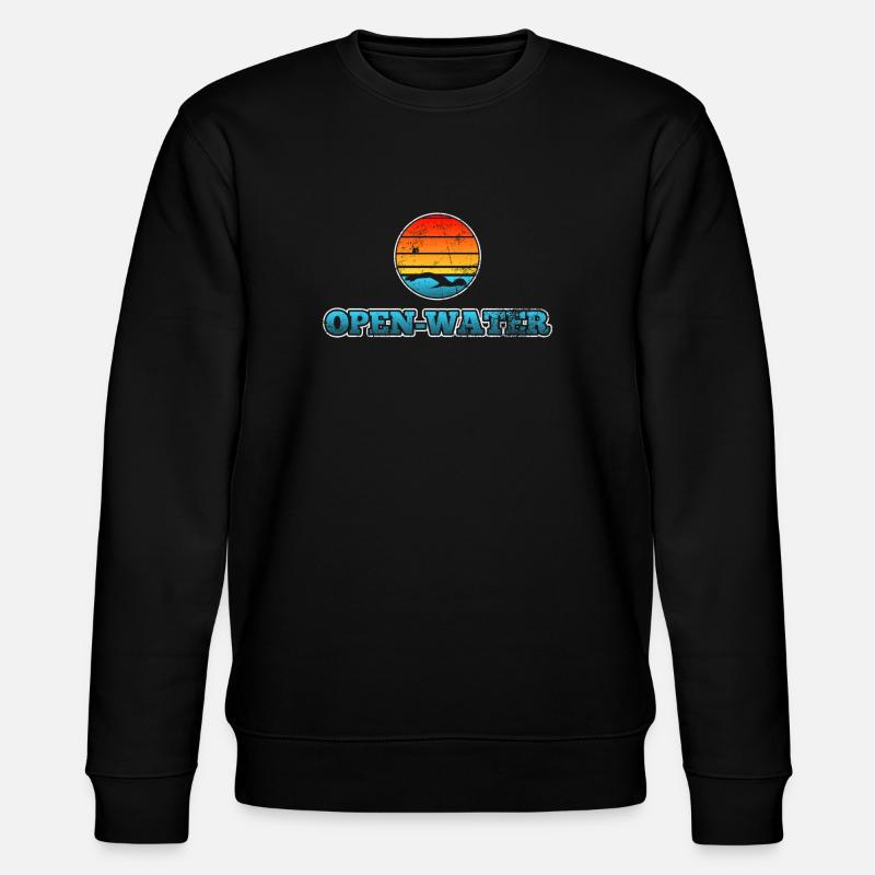 Schwimmen Freiwasser - Stanley/Stella Unisex Bio-Sweatshirt CHANGER  - Schwarz