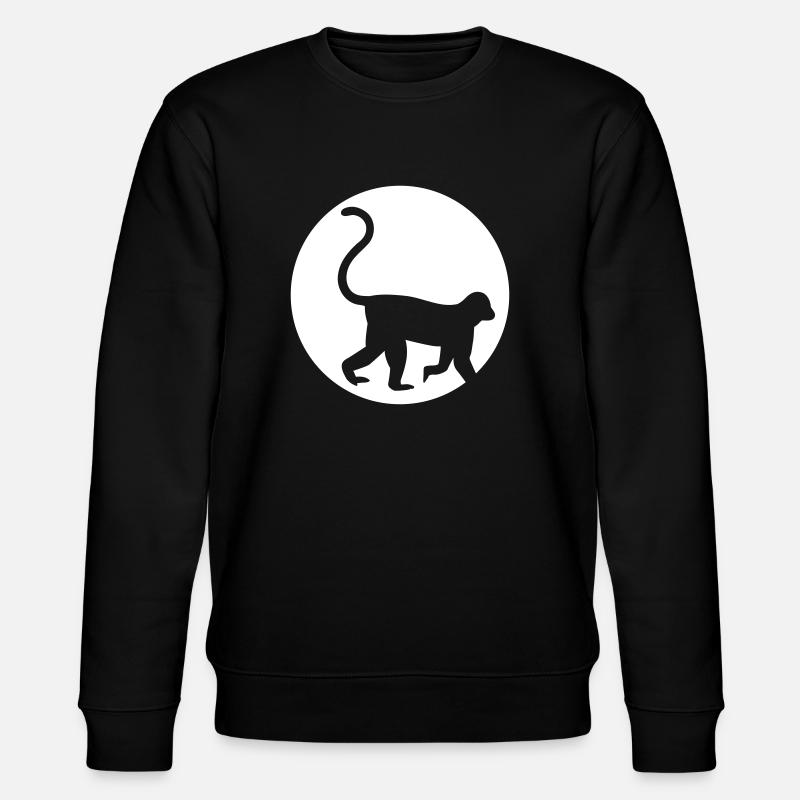 monkey - Stanley/Stella CHANGER Unisex Organic Sweatshirt - black
