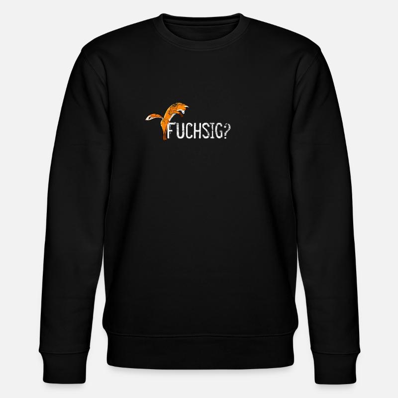 Lustiger Fuchs - Stanley/Stella Unisex Bio-Sweatshirt CHANGER  - Schwarz