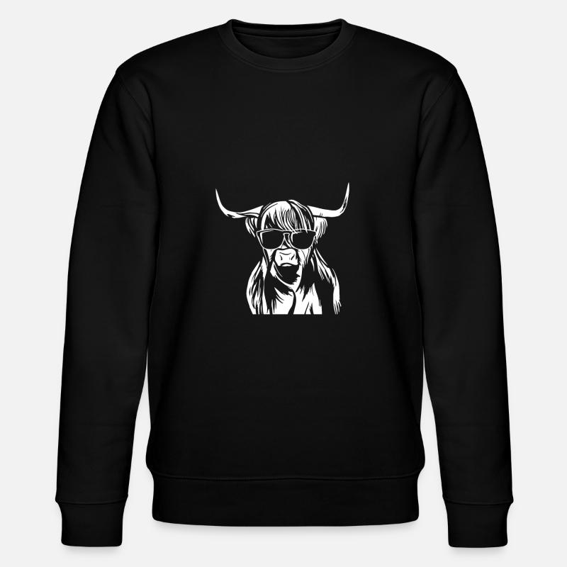 Schottisches Highland Cattle - Stanley/Stella Unisex Bio-Sweatshirt CHANGER  - Schwarz