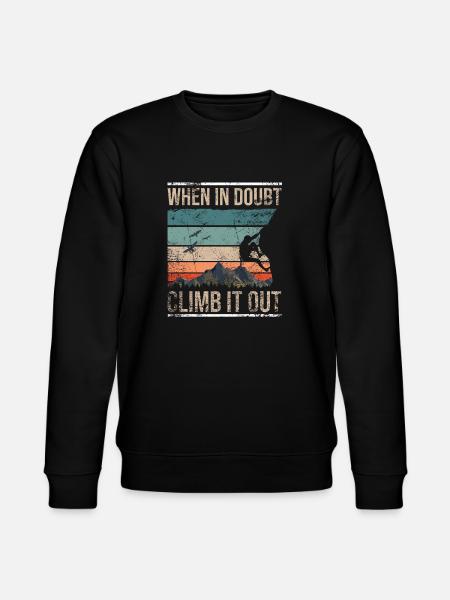 Retro climbing bouldering boulder - Stanley/Stella CHANGER Unisex Organic Sweatshirt - black