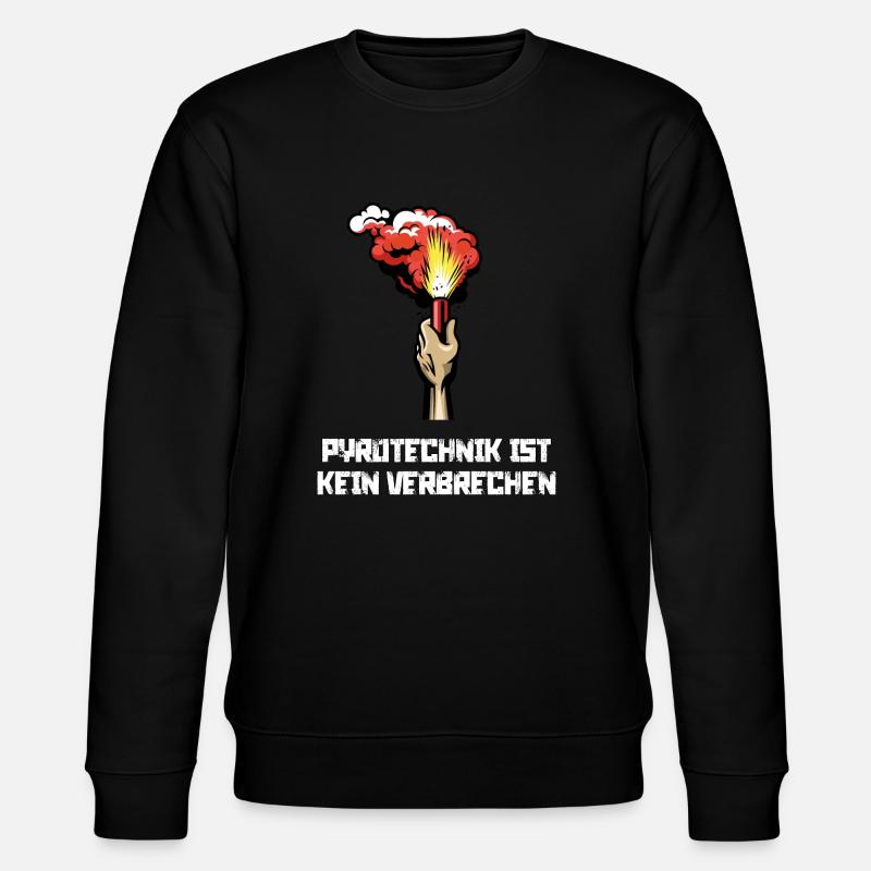 Fußball Fans Geschenk - Stanley/Stella Unisex Bio-Sweatshirt CHANGER  - Schwarz