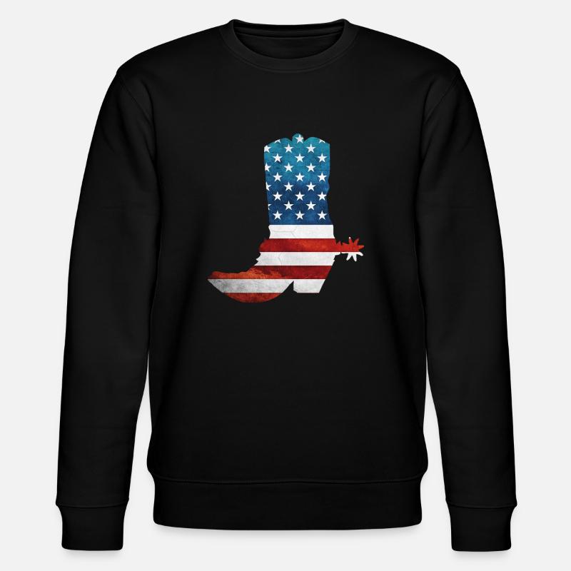 Cowboystiefel - Stanley/Stella Unisex Bio-Sweatshirt CHANGER  - Schwarz