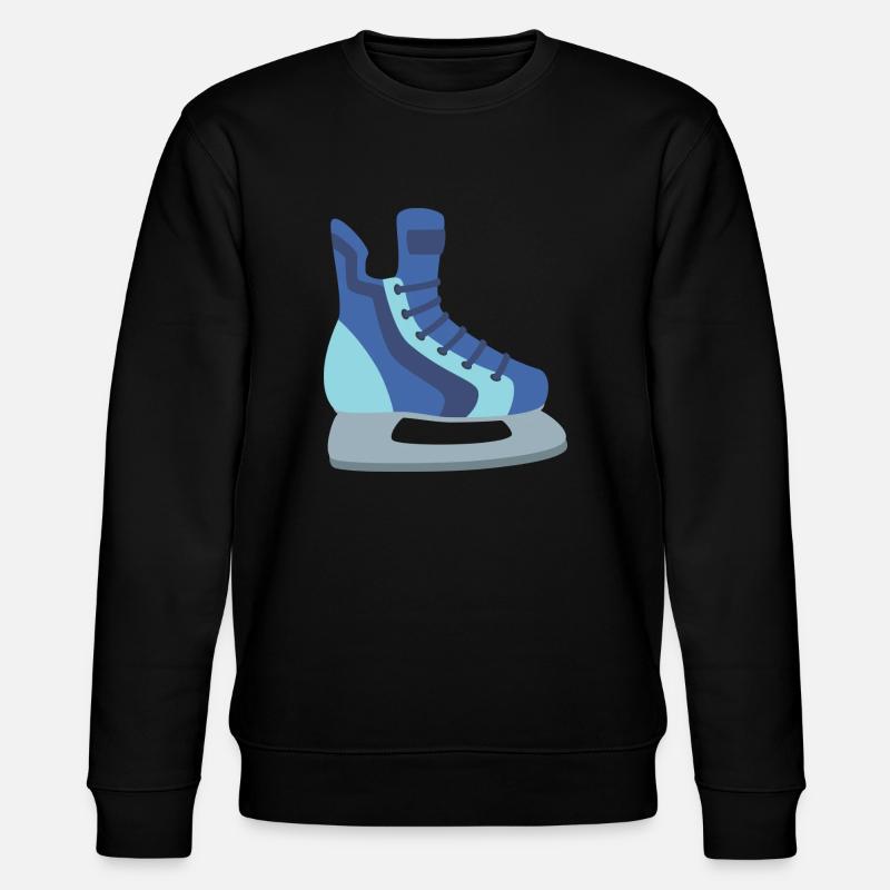 schlittschuh Eislaufen - Stanley/Stella Unisex Bio-Sweatshirt CHANGER  - Schwarz