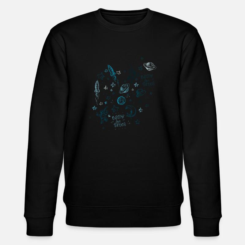 Space Speed Skizze - Stanley/Stella Unisex Bio-Sweatshirt CHANGER  - Schwarz
