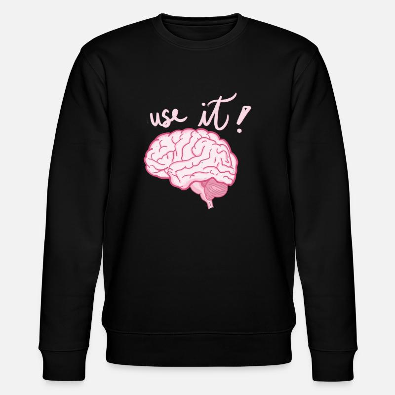 Brain - Use it ! - Stanley/Stella CHANGER Unisex Organic Sweatshirt - black