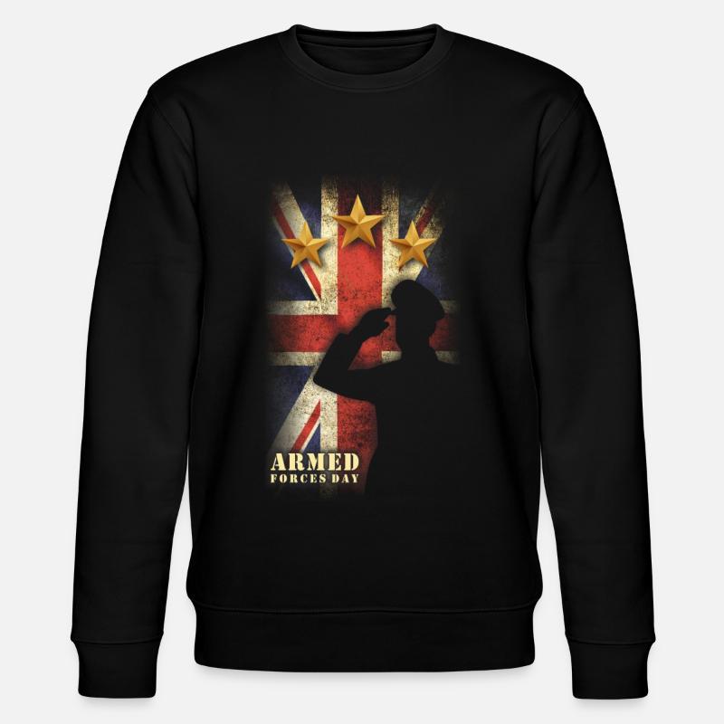 british armed force day - Stanley/Stella CHANGER Unisex Organic Sweatshirt - black