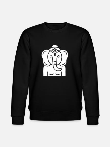 Symbol of an Indian elephant - Stanley/Stella CHANGER Unisex Organic Sweatshirt - black