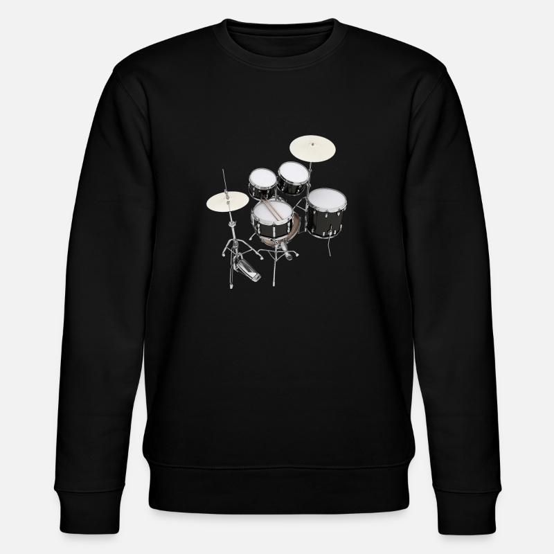 Drums, Drumset, Drumkit, Drums - Stanley/Stella CHANGER Unisex Organic Sweatshirt - black