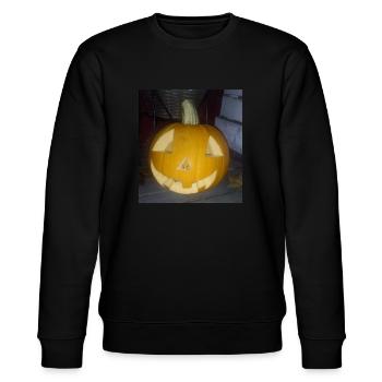 Pumpkin - Stanley/Stella CHANGER Unisex Organic Sweatshirt - black - Front - Nik (191cm) & Marisol (170cm)