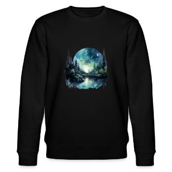 Mystical lunar shaft - Stanley/Stella CHANGER Unisex Organic Sweatshirt - black - Front - Nik (191cm) & Marisol (170cm)