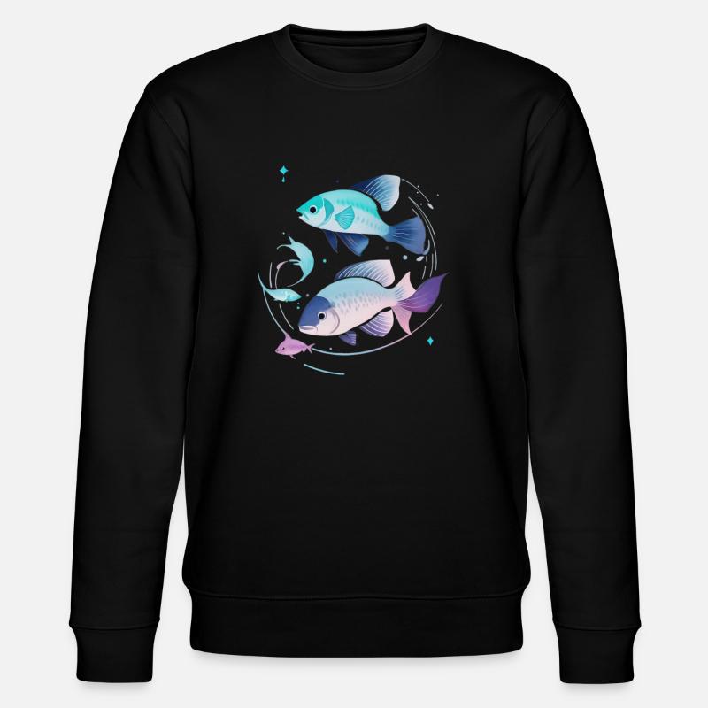 Fische - Stanley/Stella Unisex Bio-Sweatshirt CHANGER  - Schwarz