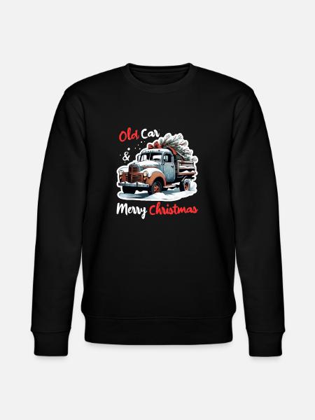 Old truck for Christmas - Stanley/Stella CHANGER Unisex Organic Sweatshirt - black