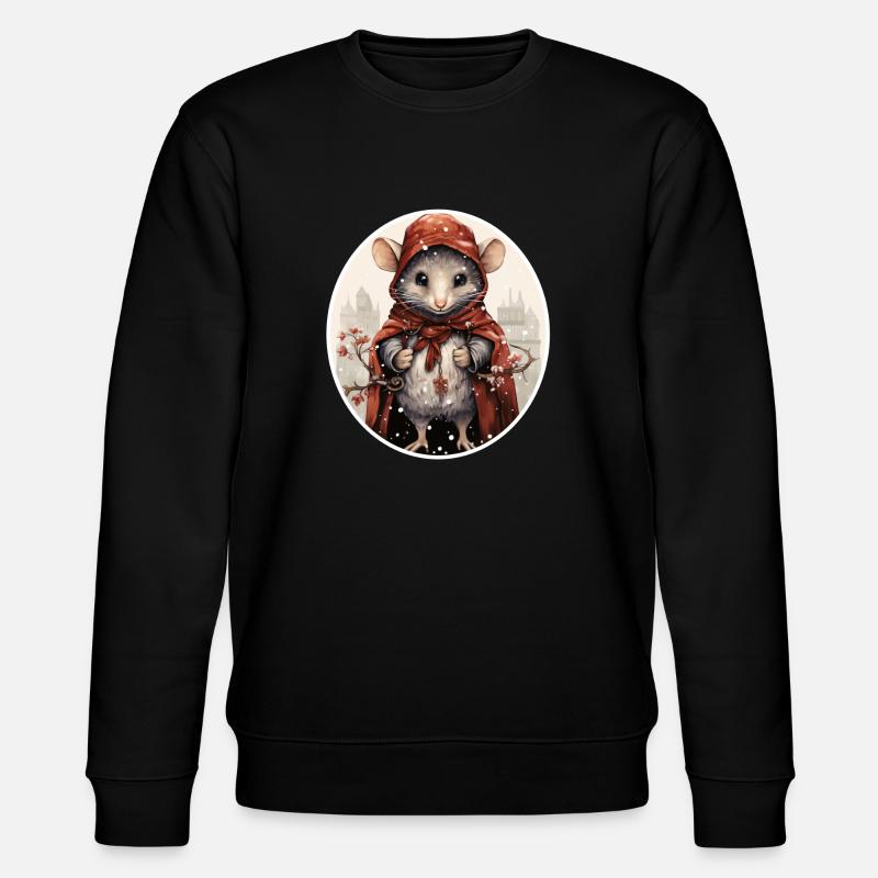 Winterstadtmäuschen - Stanley/Stella Unisex Bio-Sweatshirt CHANGER - Schwarz