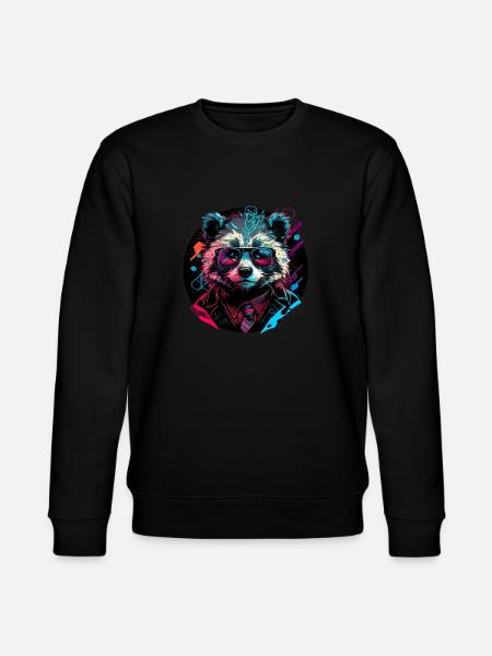 Waschbär Unternehmen - Stanley/Stella Unisex Bio-Sweatshirt CHANGER  - Schwarz