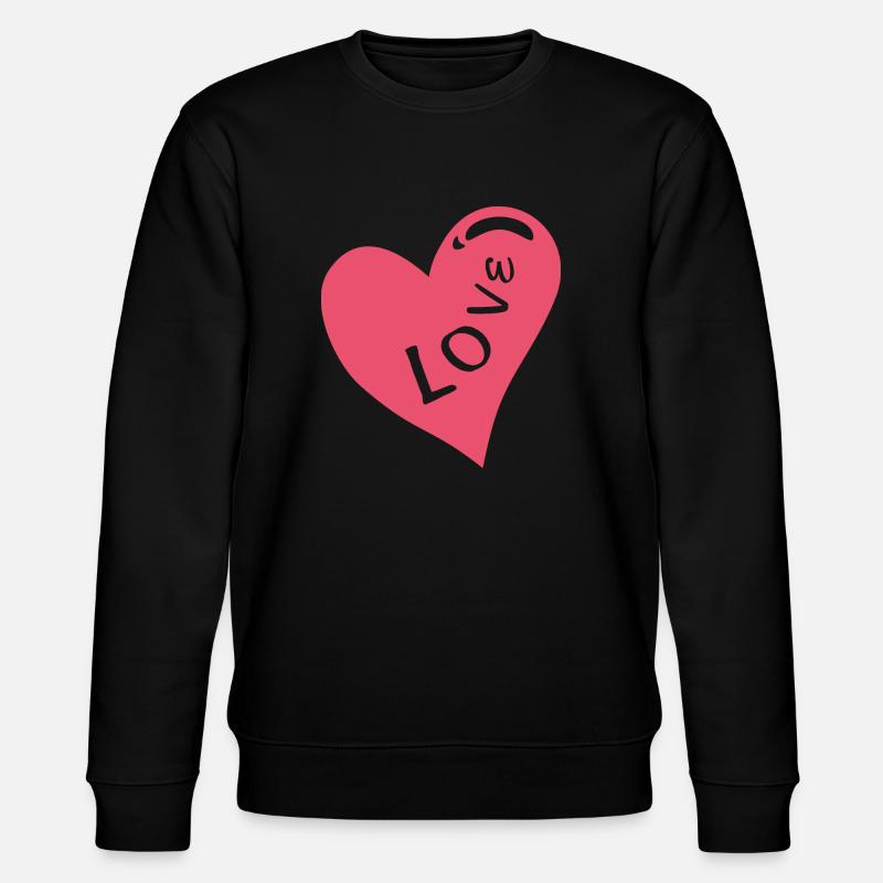 Rosa Herz - Stanley/Stella Unisex Bio-Sweatshirt CHANGER  - Schwarz