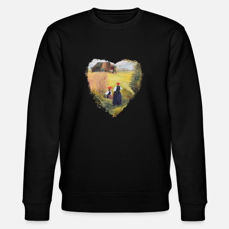 Schwarzwaldmädels mit Bollenhut - Stanley/Stella Unisex Bio-Sweatshirt CHANGER  - Schwarz